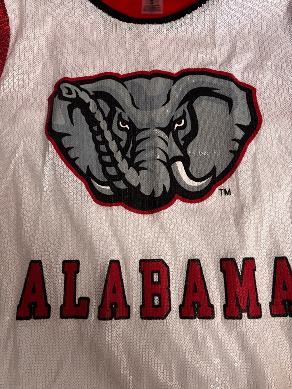 Alabama Crimson Tide White & Crimson Sequin Mini Dress - Picture 3 of 4